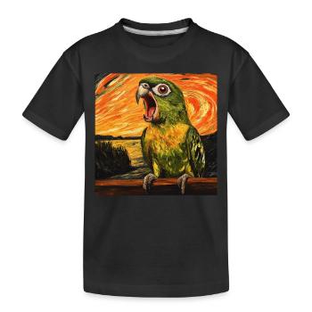 Sittiche - Kinder Premium Bio T-Shirt - Schwarz - Vorne
