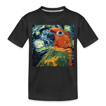 Sittiche - Kinder Premium Bio T-Shirt - Schwarz - Vorne