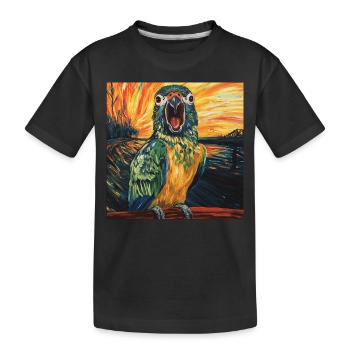 Sittiche - Kinder Premium Bio T-Shirt - Schwarz - Vorne