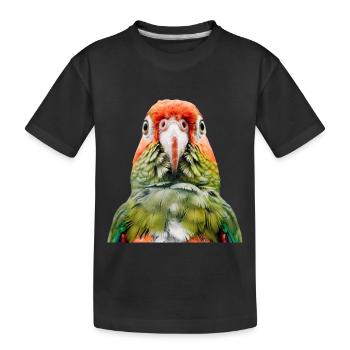 Sittiche - Kinder Premium Bio T-Shirt - Schwarz - Vorne