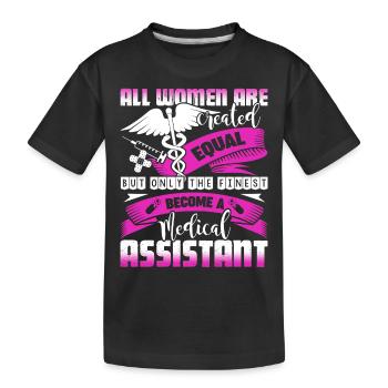 Medical Assistant Proud Medical Assistant - Kids' Premium Organic T-Shirt - black - Front