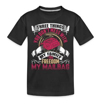 Mail Carrier Don't Mess With My Mailbag - Kids' Premium Organic T-Shirt - black - Front