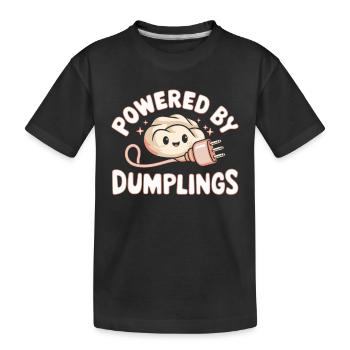 Dim-sum lovers of Chinese cuisine and dumplings - Kids' Premium Organic T-Shirt - black - Front