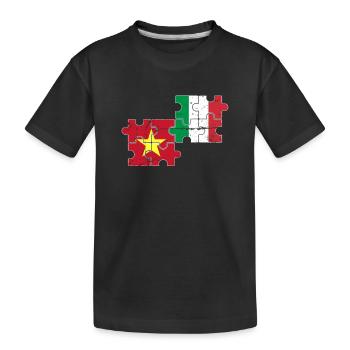 Vietnam Italie Vintage Drapeau Vietnamien - T-shirt bio Premium Enfant - noir - Devant