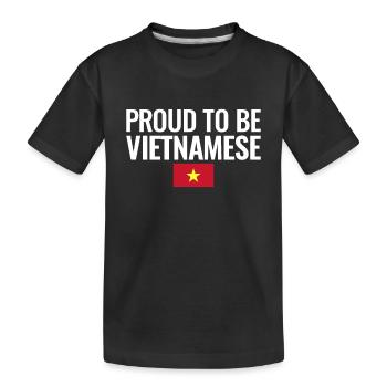 Fier d’être vietnamien Drapeau du Vietnam - T-shirt bio Premium Enfant - noir - Devant
