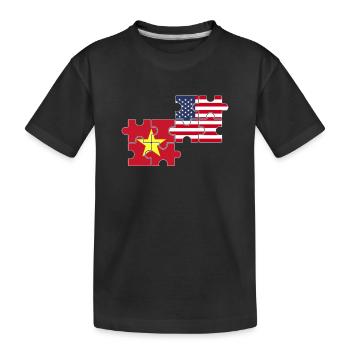 Vietnam USA Drapeau Américain Vietnamien - T-shirt bio Premium Enfant - noir - Devant