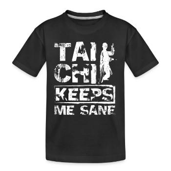 Le tai-chi me permet de rester sain d’ - T-shirt bio Premium Enfant - noir - Devant