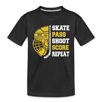 Hockey sur glace, Joueurs de hockey sur glace, Hockey sur glace - T-shirt bio Premium Enfant - noir - Devant