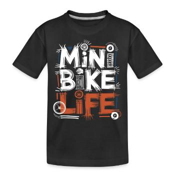 Riding fun with minibikes - Kids' Premium Organic T-Shirt - black - Front