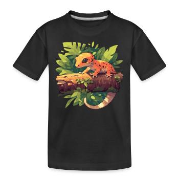 Geckos Geckos - T-shirt bio Premium Enfant - noir - Devant