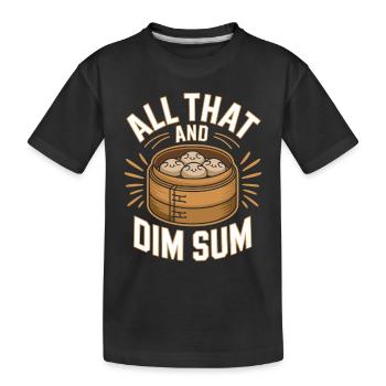 Dim-sum lovers of Chinese cuisine and dumplings - Kids' Premium Organic T-Shirt - black - Front