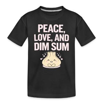 Dim-sum lovers of Chinese cuisine and dumplings - Kids' Premium Organic T-Shirt - black - Front