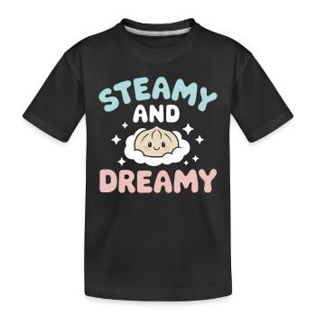 Dim-sum lovers of Chinese cuisine and dumplings - Kids' Premium Organic T-Shirt - black - Front
