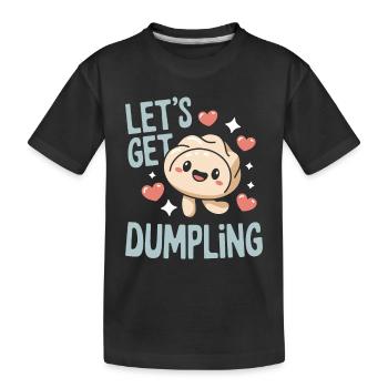 Dim-sum lovers of Chinese cuisine and dumplings - Kids' Premium Organic T-Shirt - black - Front