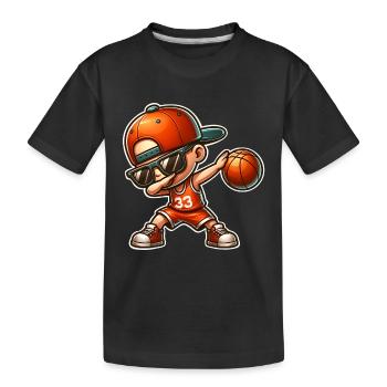 Basket-ball Joueurs de basket-ball - T-shirt bio Premium Enfant - noir - Devant