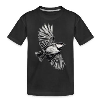 Meise - Kinder Premium Bio T-Shirt - Schwarz - Vorne