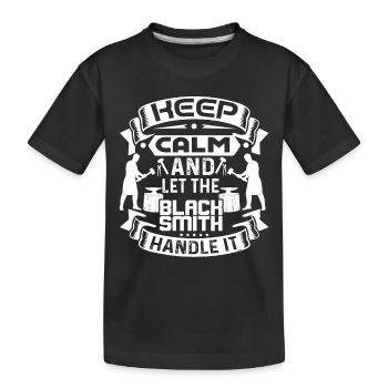 Blacksmith Let The Blacksmith Handle It - Kids' Premium Organic T-Shirt - black - Front