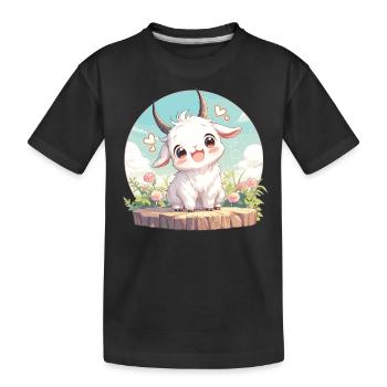 Chèvres chèvre - T-shirt bio Premium Enfant - noir - Devant