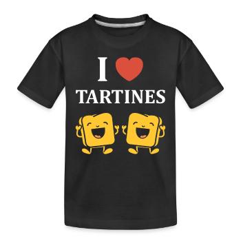 Tartine - T-shirt bio Premium Enfant - noir - Devant