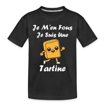 Tartine - T-shirt bio Premium Enfant - noir - Devant