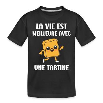 Tartine - T-shirt bio Premium Enfant - noir - Devant