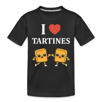 Tartine - T-shirt bio Premium Enfant - noir - Devant