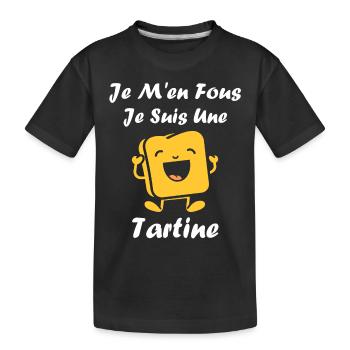 Tartine - T-shirt bio Premium Enfant - noir - Devant