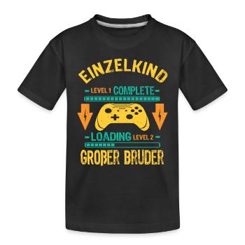 Only Child Complete - Loading Big Brother 2026 - Kids' Premium Organic T-Shirt - black - Front