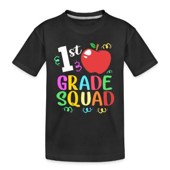 First Year - Kids' Premium Organic T-Shirt - black - Front