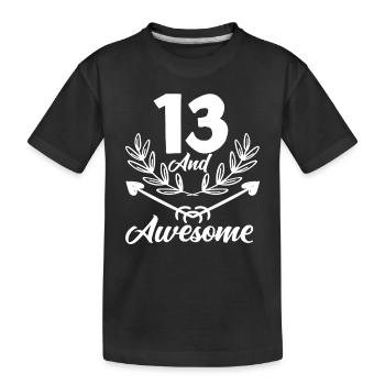 13e anniversaire et fantastique - T-shirt bio Premium Enfant - noir - Devant