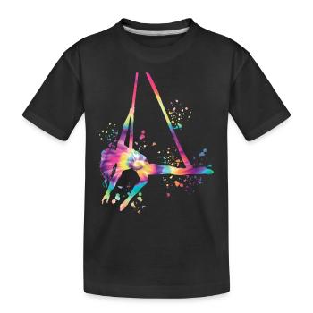 Tissu vertical acrobaties aériennes soie aérienne - T-shirt bio Premium Enfant - noir - Devant