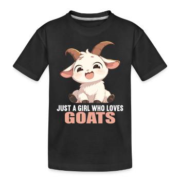 Chèvres chèvre - T-shirt bio Premium Enfant - noir - Devant