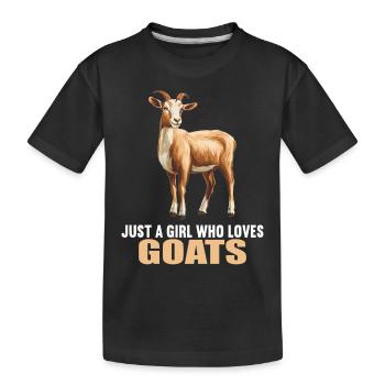 Chèvres chèvre - T-shirt bio Premium Enfant - noir - Devant