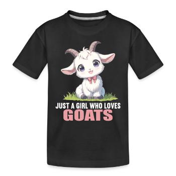 Chèvres chèvre - T-shirt bio Premium Enfant - noir - Devant