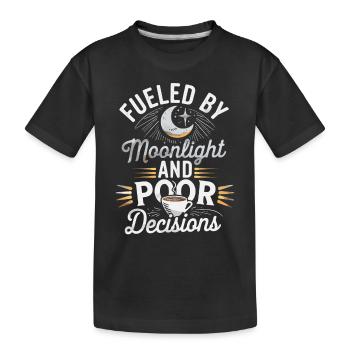Functional sarcasm morning for night owls - Kids' Premium Organic T-Shirt - black - Front