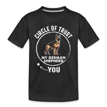 Cercle de confiance Mon fidèle berger allemand - T-shirt bio Premium Enfant - noir - Devant