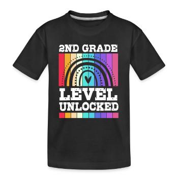 2nd Grade - Kids' Premium Organic T-Shirt - black - Front