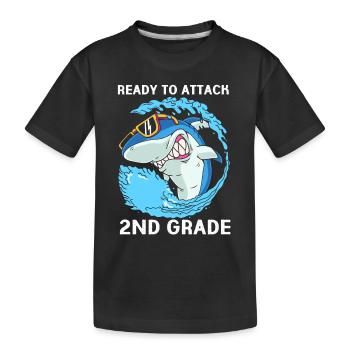 2nd Grade - Kids' Premium Organic T-Shirt - black - Front