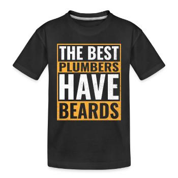 Die besten Klempner haben Bärte Klempner Klempner Klempner - Kinder Premium Bio T-Shirt - Schwarz - Vorne