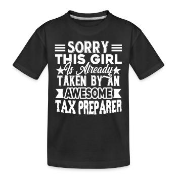 Tax Preparer Taken By Awesome Tax Preparer - Kids' Premium Organic T-Shirt - black - Front