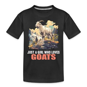 Chèvres chèvre - T-shirt bio Premium Enfant - noir - Devant