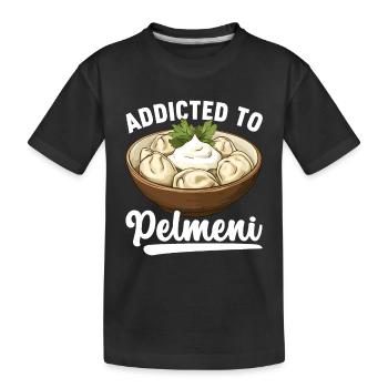 Pelmeni Russian Cuisine - Kids' Premium Organic T-Shirt - black - Front