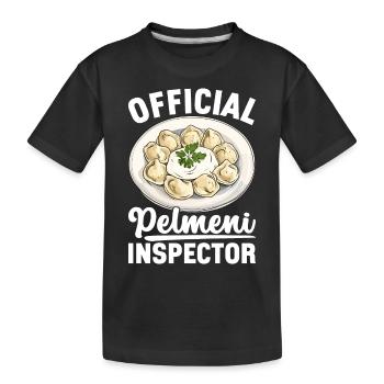 Pelmeni Russian Cuisine - Kids' Premium Organic T-Shirt - black - Front