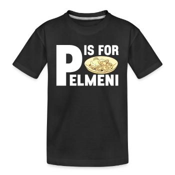 Pelmeni Russian Cuisine - Kids' Premium Organic T-Shirt - black - Front