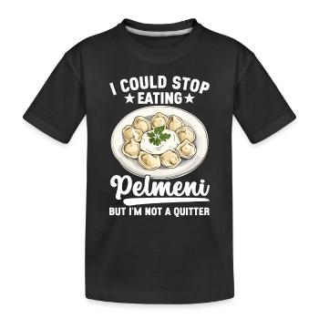 Pelmeni Russian Cuisine - Kids' Premium Organic T-Shirt - black - Front