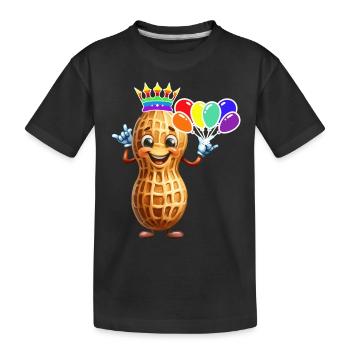 LGBT Peanut Birthday Peanuts Balloons - Kids' Premium Organic T-Shirt - black - Front