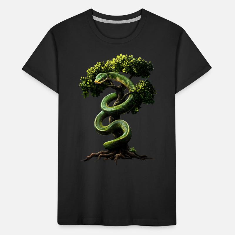 Green Tree Python Snakes Lover Terrarium Kids' Premium Organic T-Shirt