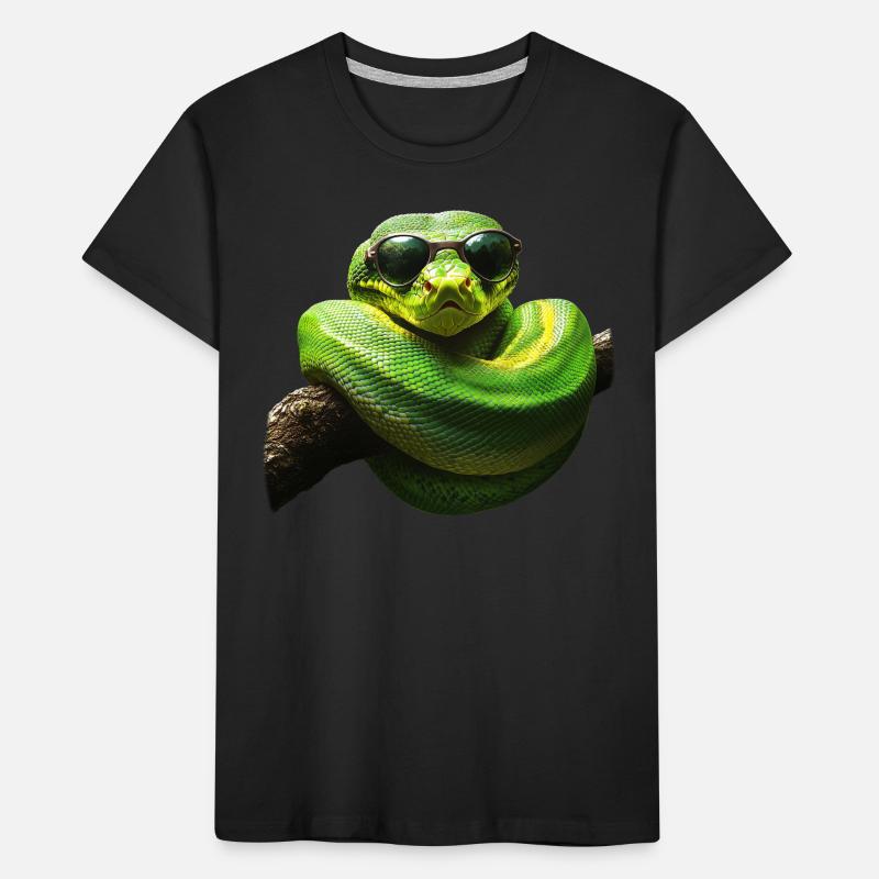 Green Tree Python Snakes Lover Terrarium Kids' Premium Organic T-Shirt