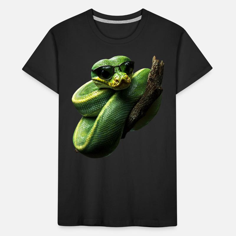 Green Tree Python Snakes Lover Terrarium Kids' Premium Organic T-Shirt