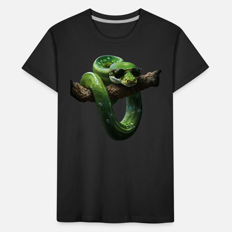 Green Tree Python Snakes Lover Terrarium Kids' Premium Organic T-Shirt
